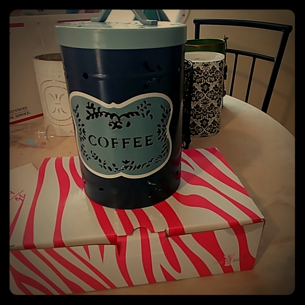 Pink Zebra Metal Coffee Shade